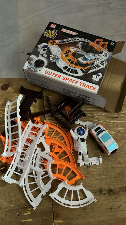 Astronaut Spaceship Track Set - Outer Space Toy Set for Kids